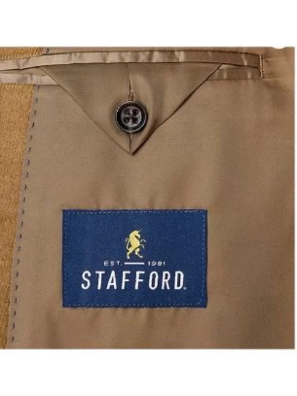 Stafford Size 58 Long Men”s Wheat Big & Tall Stretch Corduroy Sport Coat. New